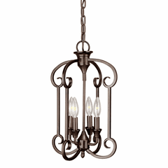 Forte 4-LT Foyer Pendant - Antique Bronze - 7000-04-32 Forte 4-LT Foyer Pendant - Antique Bronze - 7000-04-32