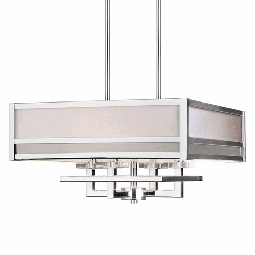 Forte 4-LT Square Pendant - Chrome - 7035-04-05