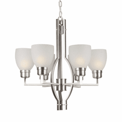Forte 6-LT Chandelier - Brushed Nickel - 2555-06-55