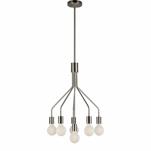 Forte 6-LT Chandelier - Brushed Nickel - 7086-06-55