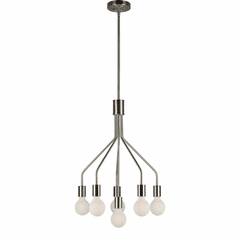 Forte 6-LT Chandelier - Brushed Nickel - 7086-06-55