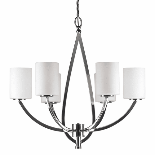 Forte 6-LT Chandelier - Chrome - 2696-06-05