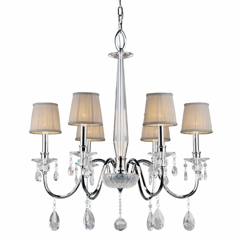 Forte 6-LT Chandelier - Chrome - 4009-06-05