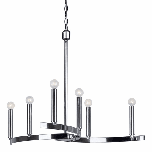 Forte 6-LT Chandelier - Chrome - 7075-06-05