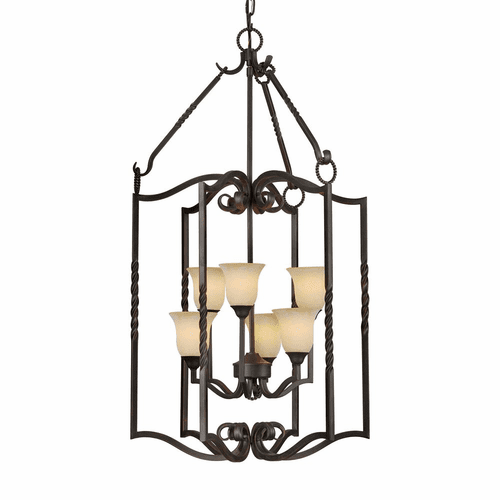Forte 6-LT Foyer Pendant - Bordeaux - 2633-06-64
