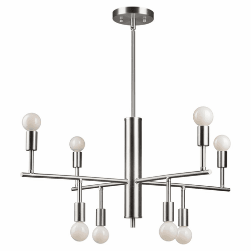Forte 8-LT Chandelier - Brushed Nickel - 7091-08-55