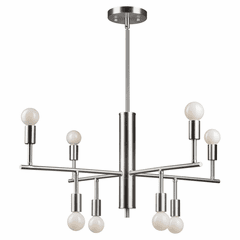 Forte 8-LT Chandelier - Brushed Nickel - 7091-08-55