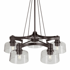 Forte Acopa 26" 5-LT Chandelier - Antique Bronze - 2735-05-32