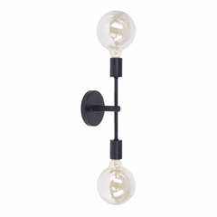 Forte Baton 4.75" 2-LT Wall Sconce - Black - 7117-02-04