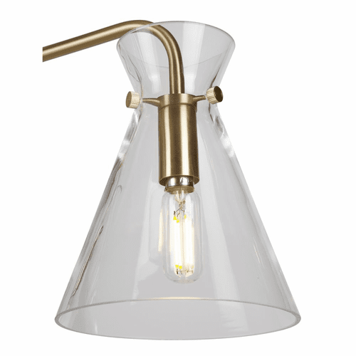 Forte Beaker 18" 3-LT Chandelier - Soft Gold - 2733-03-12