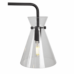 Forte Beaker 24" 5-LT Chandelier - Black - 2733-05-04
