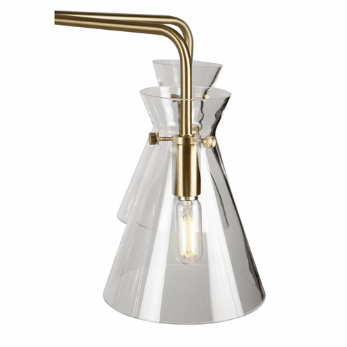 Forte Beaker 24" 5-LT Chandelier - Soft Gold - 2733-05-12