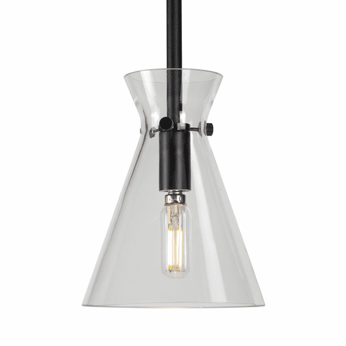 Forte Beaker 5.5" 1-LT Mini Pendant - Black - 2733-01-04