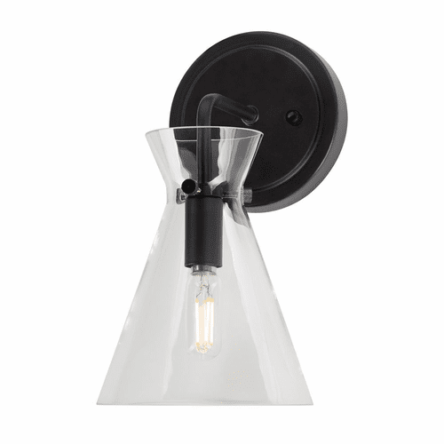Forte Beaker 5.5" 1-LT Wall Sconce - Black - 5733-01-04