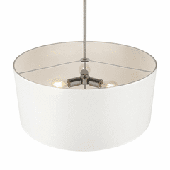 Forte Betty 24" 3-LT Drum Shade Pendant - Brushed Nickel - 2742-03-55