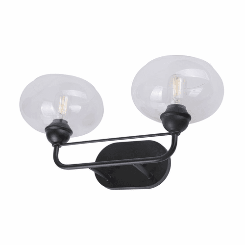 Forte Cameron 20.25" 2-LT Bath Vanity Light - Black - 5732-02-04