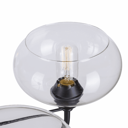 Forte Cameron 28.25" 5-LT Chandelier - Black - 2732-05-04