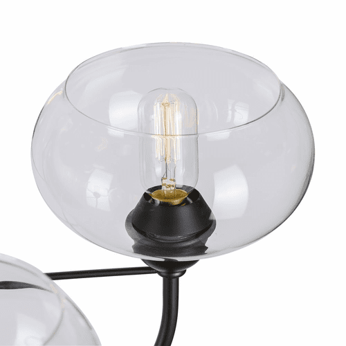 Forte Cameron 35.25" 9-LT Chandelier - Black - 2732-09-04