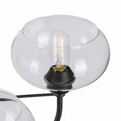 Forte Cameron 35.25" 9-LT Chandelier - Black - 2732-09-04