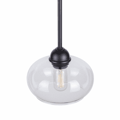 Forte Cameron 8.25" 1-LT Pendant - Black - 2732-01-04