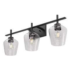 Forte Chalice 28" 3-LT Bath Vanity Light - Black - 5743-03-04