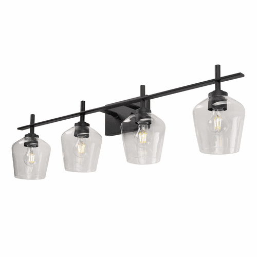 Forte Chalice 39" 4-LT Bath Vanity Light - Black - 5743-04-04