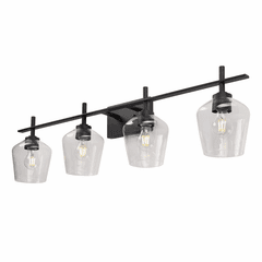 Forte Chalice 39" 4-LT Bath Vanity Light - Black - 5743-04-04