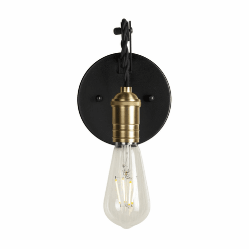 Forte Essy 5" 1-LT Wall Sconce - Black and Soft Gold - 7061-01-62