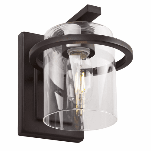 Forte Halo 6.5" 1-LT Wall Sconce - Black - 2404-01-04