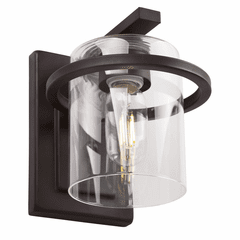 Forte Halo 6.5" 1-LT Wall Sconce - Black - 2404-01-04