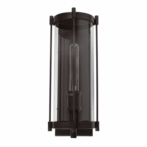 Forte Hudson 6.25" 1-LT Outdoor Wall Mount Lantern - Antique Bronze - 1156-01-32