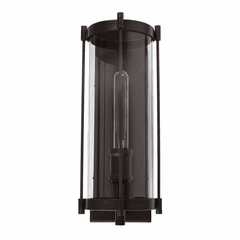 Forte Hudson 6.25" 1-LT Outdoor Wall Mount Lantern - Antique Bronze - 1156-01-32