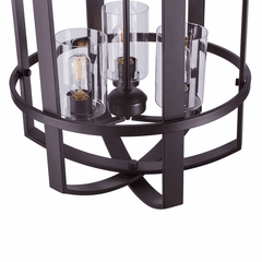 Forte Hyde 19" 6-LT Foyer Pendant - Antique Bronze - 2719-06-32