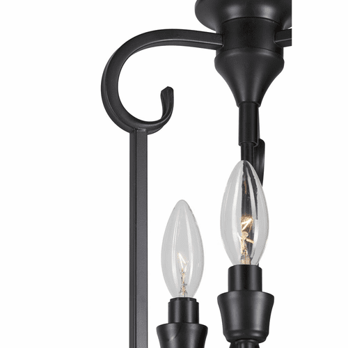 Forte Ione 9" 3-LT Foyer Pendant - Black - 7000-03-04