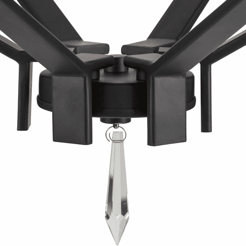 Forte Robin 26" 6-LT Chandelier - Black - 7143-06-04