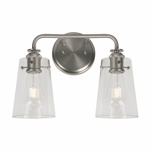 Forte Ronna 15" 2-LT Bath Vanity Light - Brushed Nickel - 5118-02-55