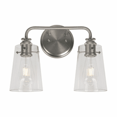 Forte Ronna 15" 2-LT Bath Vanity Light - Brushed Nickel - 5118-02-55