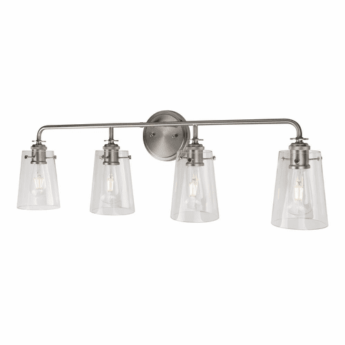 Forte Ronna 35" 4-LT Bath Vanity Light - Brushed Nickel - 5118-04-55