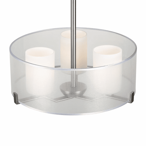 Forte Shaw 18" 3-LT Drum Pendant - Brushed Nickel - 2731-03-55