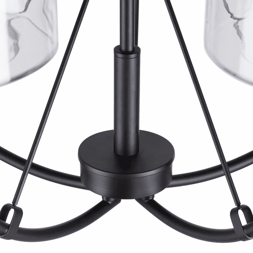 Forte Zane 27.5" 5-LT Chandelier - Black - 2748-05-04