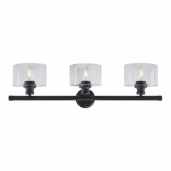 Forte Zane 32.75" 3-LT Bath Vanity Light - Black - 5748-03-04