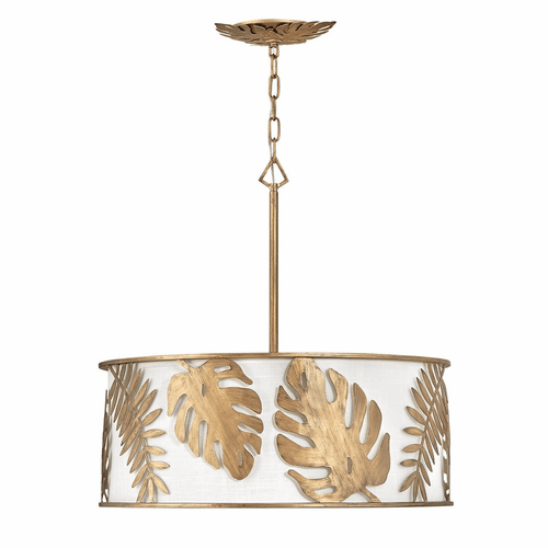Fredrick Ramond Botanica Chandelier - Burnished Gold - FR35105BNG