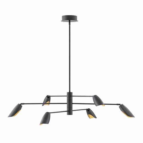 Fredrick Ramond Bowery Single Tier Chandelier - Black - FR35806BLK