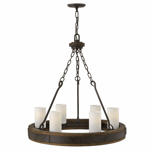 Fredrick Ramond Cabot Single Tier Foyer Chandelier - Rustic Iron - FR48436IRN