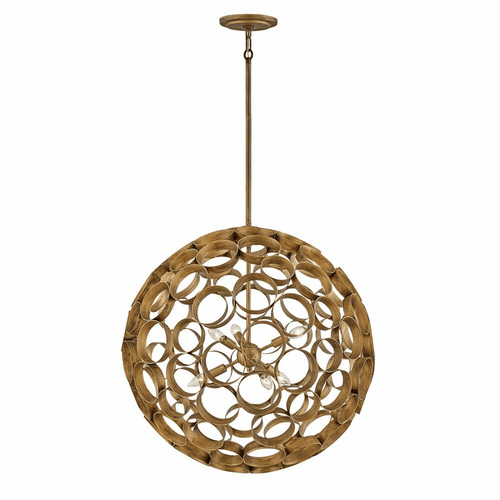 Fredrick Ramond Centric Large Orb Chandelier - Burnished Gold - FR30146BNG
