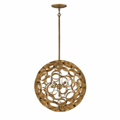 Fredrick Ramond Centric Medium Orb Chandelier - Burnished Gold - FR30144BNG