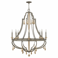 Fredrick Ramond Cordoba Single Tier Foyer Chandelier - Iron - FR42288DIR