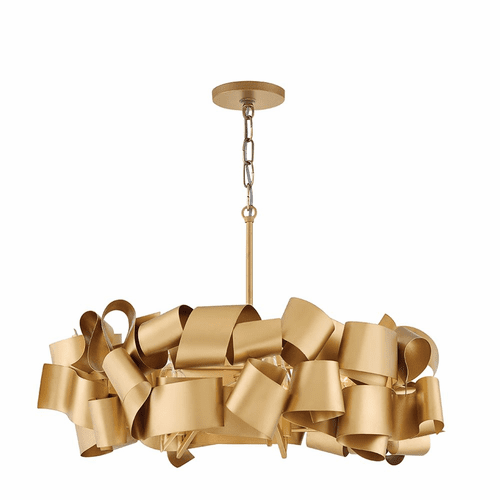 Fredrick Ramond Delfina Single Tier Chandelier - Deluxe Gold - FR48604DXG