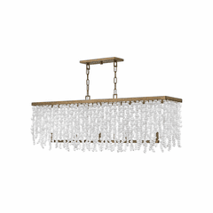 Fredrick Ramond Dune Five Light Linear Chandelier - Burnished Gold - FR30208BNG