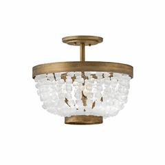 Fredrick Ramond Dune Medium Semi-Flush Mount - Burnished Gold - FR30203BNG